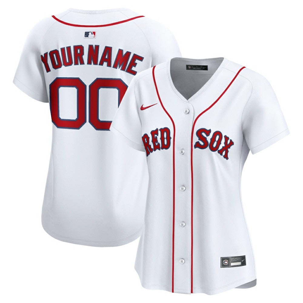 Boston Red Sox Nike Women's Home Limited Custom Jersey - White Jerseys