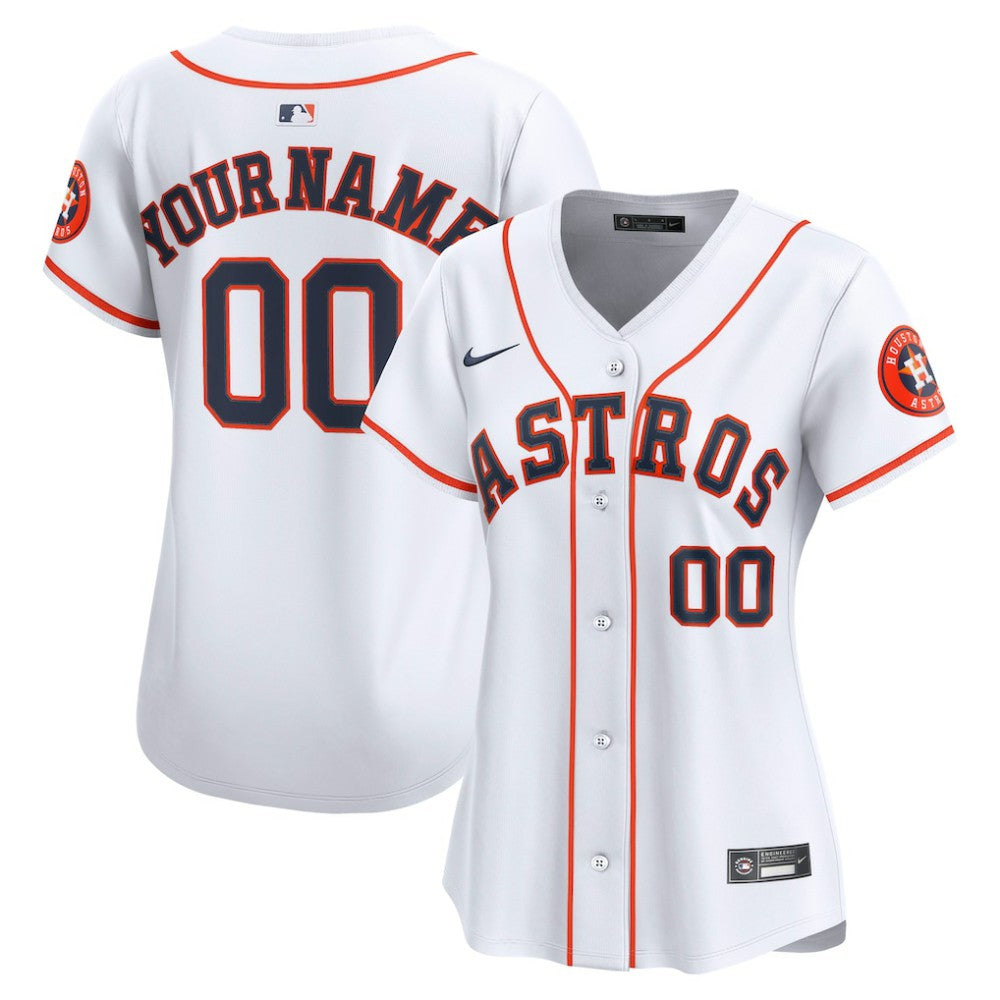 Houston Astros Nike Women's Home Limited Custom Jersey - White Jerseys