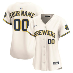 Milwaukee Brewers Nike Women's Home Limited Custom Jersey - Cream Jerseys