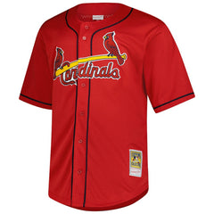 Mark McGwire St. Louis Cardinals Mitchell & Ness Big & Tall Cooperstown Mesh Batting Practice Jersey - Red Jerseys