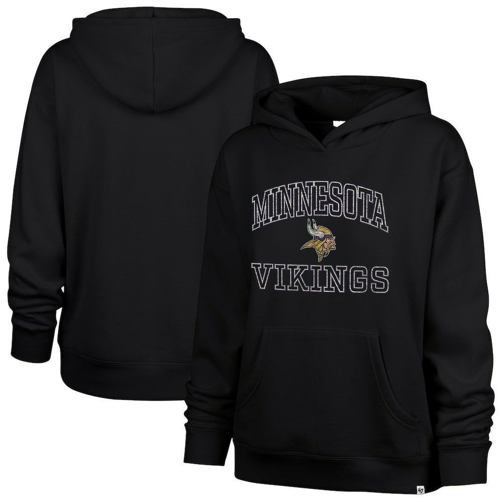 Minnesota Vikings '47 Women's Clarity Naomi Hoodie - Black Hoodies