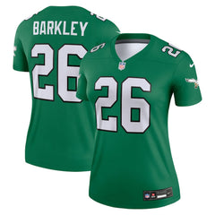 Saquon Barkley Philadelphia Eagles Women's Legend Player Performance Top - Kelly Green Tops