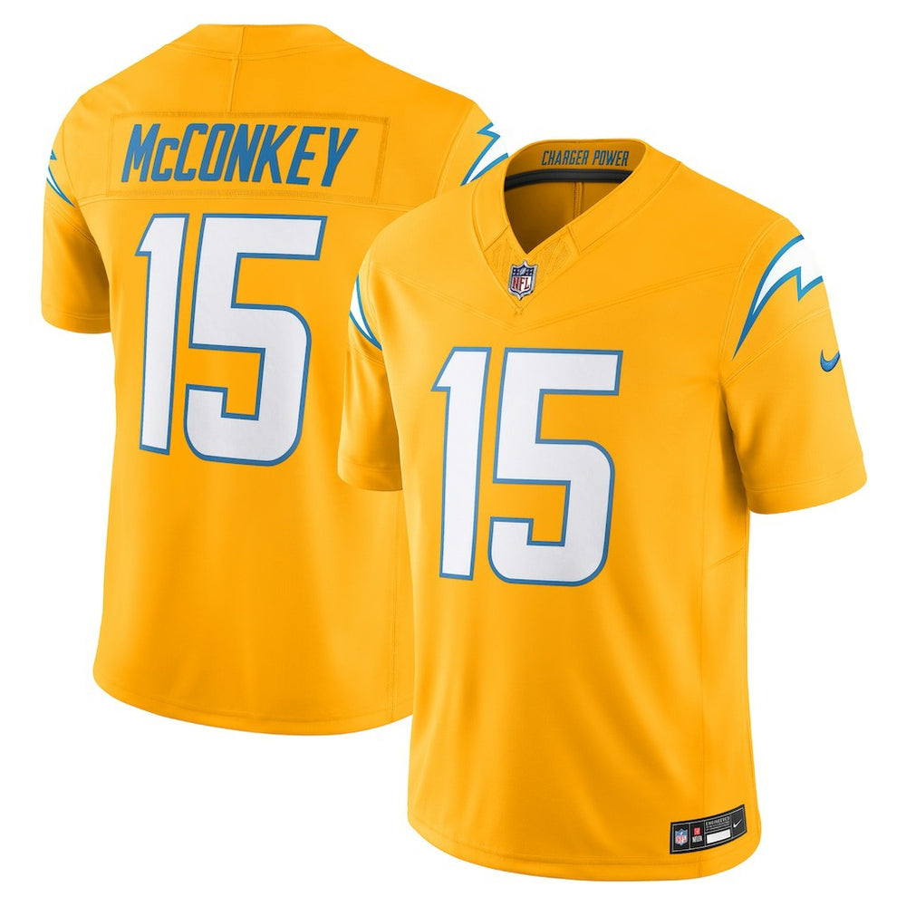 Ladd McConkey Los Angeles Chargers Alternate Charger Power Vapor F.U.S.E. Limited Jersey - Gold Jerseys