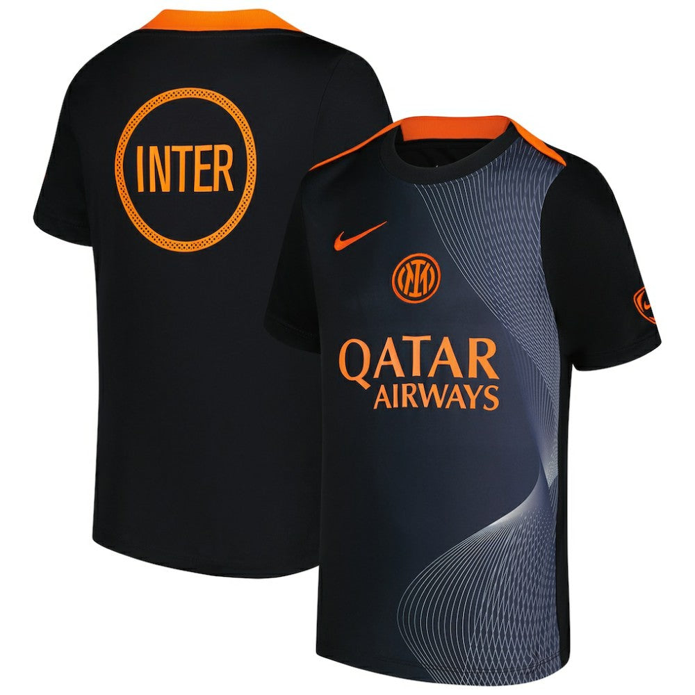 Inter Milan Youth 2025/26 Third Academy Pro Pre-Match Dri-Fit Top Black - Nike outlet