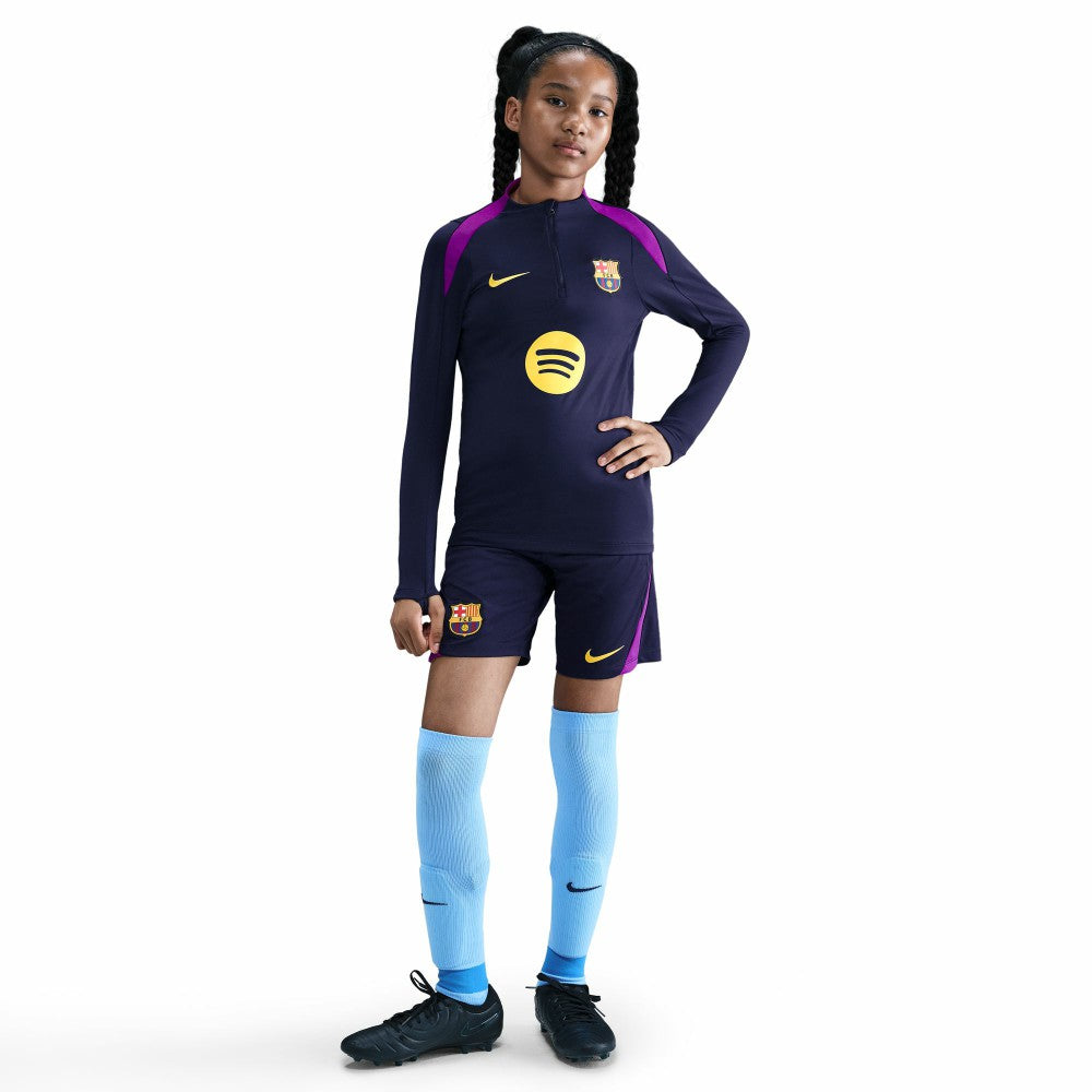 Barcelona Youth 2025/26 Strike Drill Quarter-Zip Dri-FIT Long Sleeve Top Navy - Nike for sale