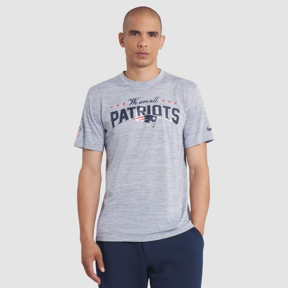 New England Patriots 2025 Rivalries Collection Sideline Velocity Dri-FIT T-Shirt - Silver T-shirts