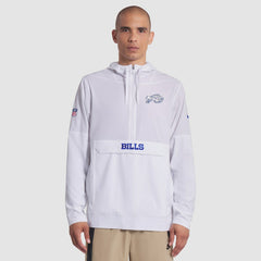 Buffalo Bills 2025 Rivalries Collection Sideline Anorak Half-Zip Hoodie Jacket - White Hoodies