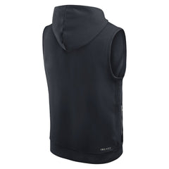 Miami Dolphins 2025 Rivalries Collection Standard Issue Sideline Dri-FIT Sleeveless Hoodie - Pitch Blue Hoodies