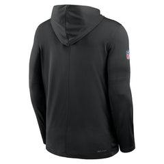 New York Jets 2025 Rivalries Collection Sideline Dri-FIT Long Sleeve Hoodie T-Shirt - Black Hoodies