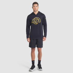 Los Angeles Rams 2025 Rivalries Collection Sideline Dri-FIT Long Sleeve Hoodie T-Shirt - Midnight Blue Hoodies
