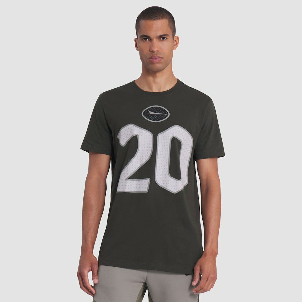 Breece Hall New York Jets 2025 Rivalries Collection Player Name & Number T-Shirt - Gotham Green T-shirts