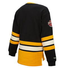 Pittsburgh Penguins Mitchell & Ness Women's Heritage Lace-Up Pullover Sweatshirt - Black | US 202660264