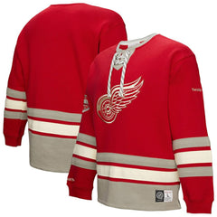 Detroit Red Wings Heritage Lace-Up Pullover Sweatshirt - Red | US 202660277