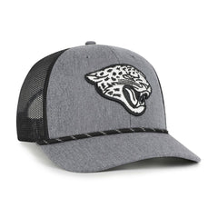 Jacksonville Jaguars '47 Carbon Rope Trucker Adjustable Hat - Heather Charcoal Hats