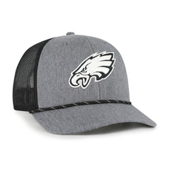Philadelphia Eagles '47 Carbon Rope Trucker Adjustable Hat - Heather Charcoal Hats