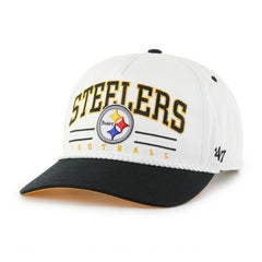 Pittsburgh Steelers '47 Roscoe Two-Toned Hitch Adjustable Hat - White/Black Hats