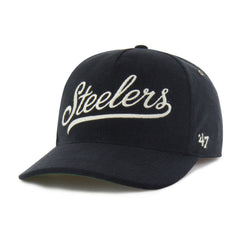 Pittsburgh Steelers '47 Golden Age Corduroy Hitch Adjustable Hat - Black Hats