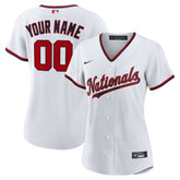 Washington Nationals Nike Women's Home Custom Replica 2.0 Jersey - White Jerseys