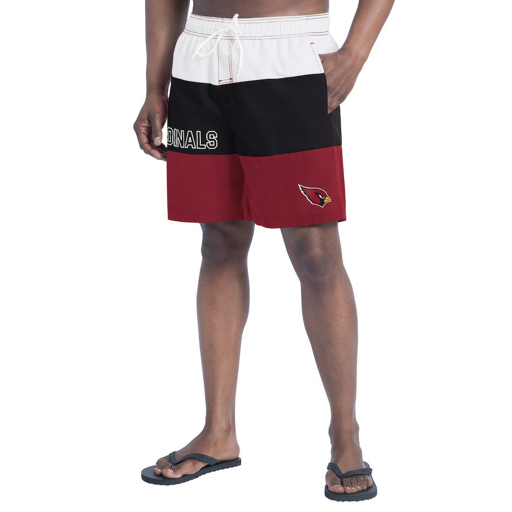 Arizona Cardinals G-III Sports by Carl Banks Sunrise Volley Swim Shorts - Cardinal/Black Shorts
