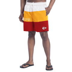 Kansas City Chiefs G-III Sports by Carl Banks Sunrise Volley Swim Shorts - Red/Gold Shorts