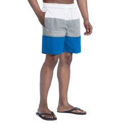 Detroit Lions G-III Sports by Carl Banks Sunrise Volley Swim Shorts - Blue/Silver Shorts