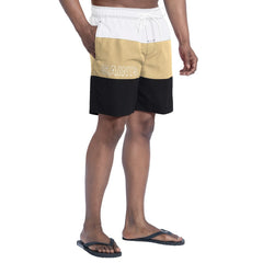 New Orleans Saints G-III Sports by Carl Banks Sunrise Volley Swim Shorts - Black/Gold Shorts