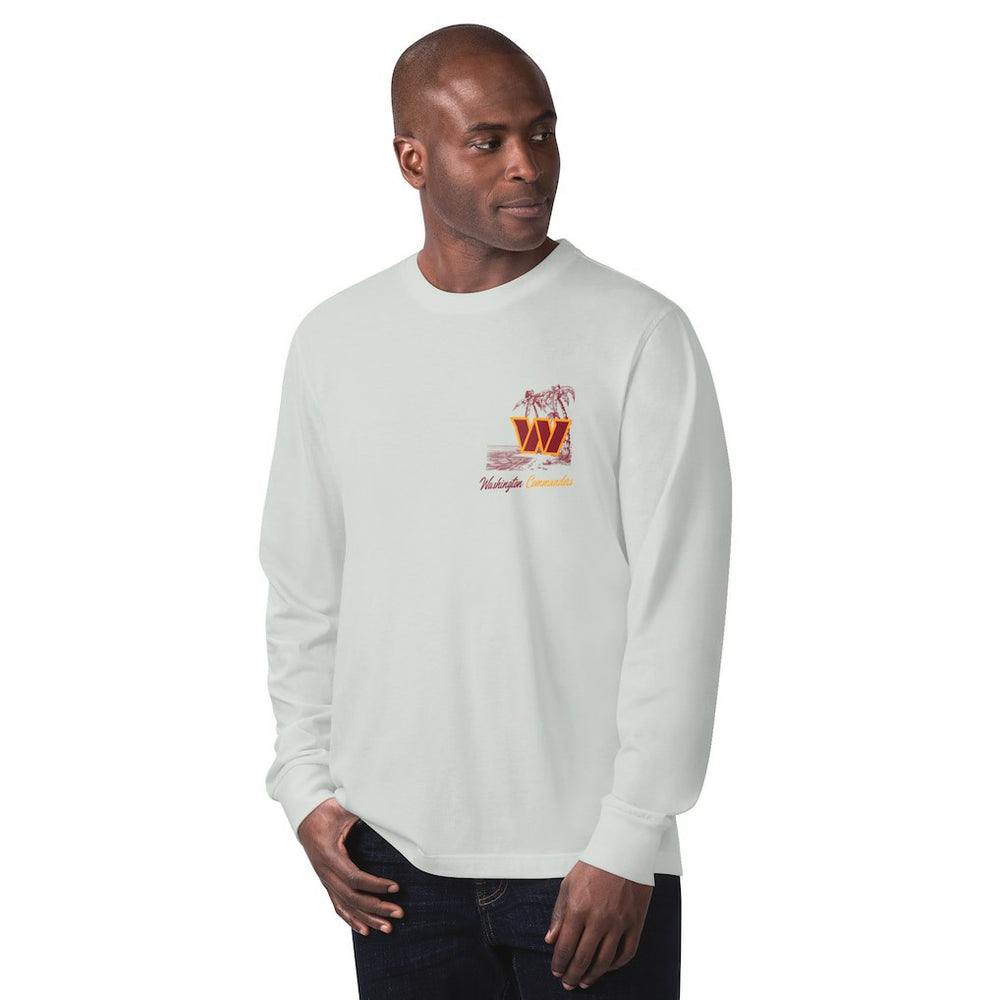 Washington Commanders Margaritaville It's Five O'Clock Somewhere Long Sleeve T-Shirt - Gray T-shirts