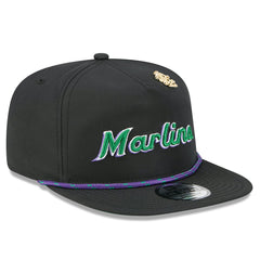 Miami Marlins New Era 2025 Big League Chew Golfer Snapback Hat - Black Hats