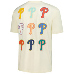 Philadelphia Phillies New Era Ransom Note Oversized T-Shirt - Cream T-shirts