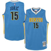 Nikola Jokic Denver Nuggets Youth 2016/17 Hardwood Classics Swingman Jersey Light Blue - Mitchell & Ness