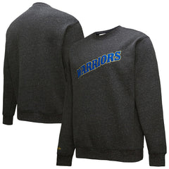 Golden State Warriors Black Out Collection Snow Washed Vintage Logo Pullover Sweatshirt Black - Mitchell & Ness