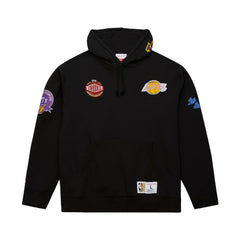 Los Angeles Lakers Hardwood Classics Blackout Collection Pullover Hoodie Black - Mitchell & Ness