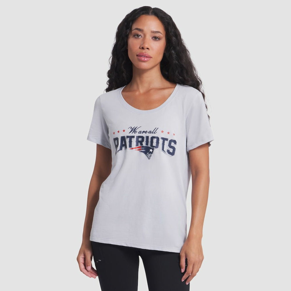 New England Patriots Women's 2025 Rivalries Collection Slub Dri-FIT T-Shirt - Silver T-shirts