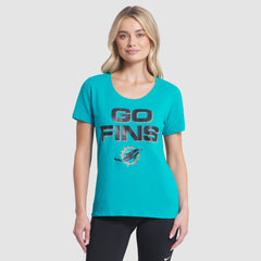 Miami Dolphins Women's 2025 Rivalries Collection Slub Dri-FIT T-Shirt - Turbo Green T-shirts