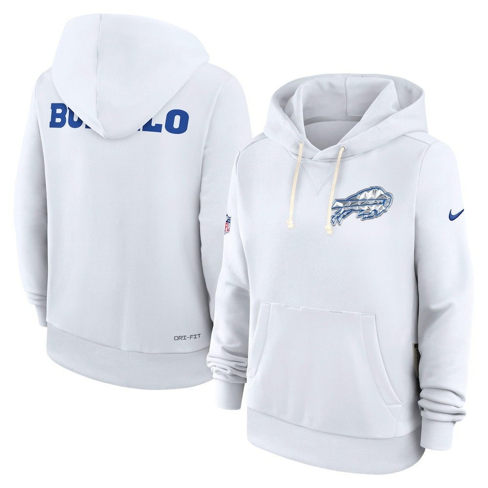 Buffalo Bills Women's 2025 Rivalries Collection Standard Issue Sideline Dri-FIT Hoodie - White Hoodies