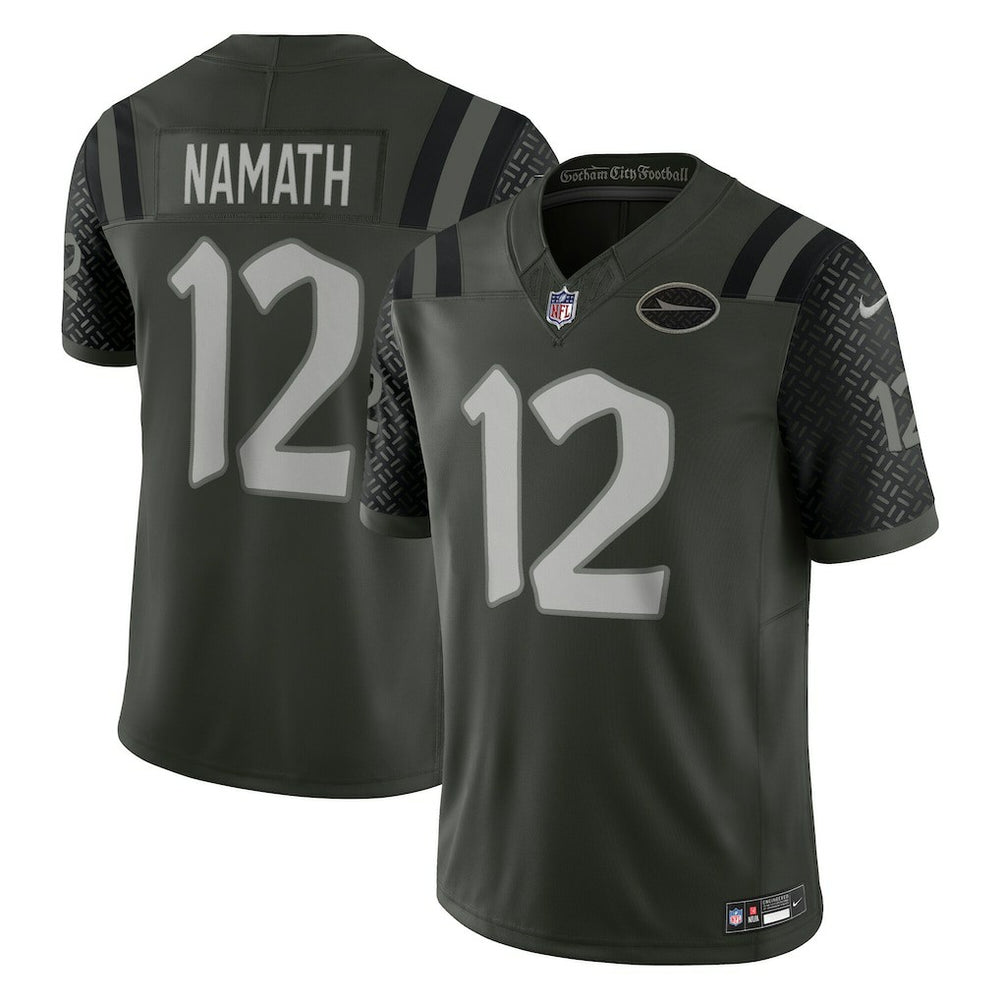 Joe Namath New York Jets 2025 Rivalries Collection Retired Player Limited Jersey - Gotham Green Jerseys