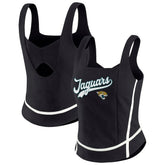 Jacksonville Jaguars WEAR by Erin Andrews Women's Square Neck Tank Top - Black Tops