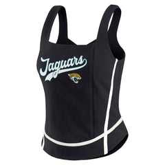 Jacksonville Jaguars WEAR by Erin Andrews Women's Square Neck Tank Top - Black Tops