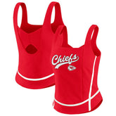 Kansas City Chiefs WEAR by Erin Andrews Women's Square Neck Tank Top - Red Tops