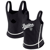 Las Vegas Raiders WEAR by Erin Andrews Women's Square Neck Tank Top - Black Tops