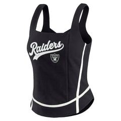 Las Vegas Raiders WEAR by Erin Andrews Women's Square Neck Tank Top - Black Tops
