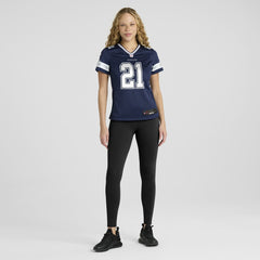 Deion Sanders Dallas Cowboys Women's Team Retired Player Game Jersey - Navy Jerseys