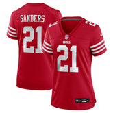 Deion Sanders San Francisco 49ers Women's Retired Player Game Jersey - Scarlet Jerseys