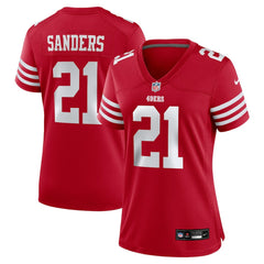 Deion Sanders San Francisco 49ers Women's Retired Player Game Jersey - Scarlet Jerseys