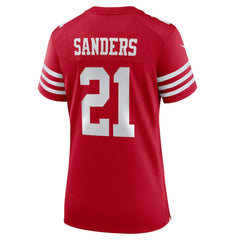 Deion Sanders San Francisco 49ers Women's Retired Player Game Jersey - Scarlet Jerseys