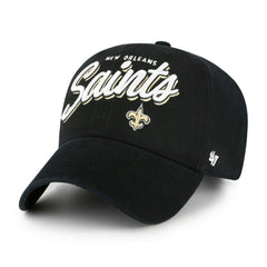 New Orleans Saints '47 Women's Ariana Clean Up Adjustable Hat - Black Hats