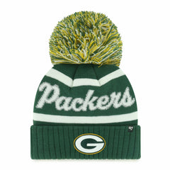 Green Bay Packers '47 Women's Spirited Cuffed Knit Hat with Pom - Green Hats