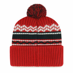 San Francisco 49ers '47 Youth Polar Vortex Cuffed Knit Hat with Pom - Scarlet Hats