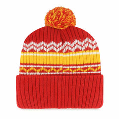 Kansas City Chiefs '47 Youth Polar Vortex Cuffed Knit Hat with Pom - Red Hats