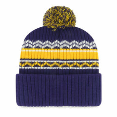 Minnesota Vikings '47 Youth Polar Vortex Cuffed Knit Hat with Pom - Purple Hats
